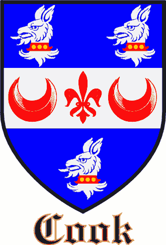 COOK family crest COOK family crest