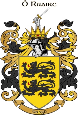 O'ROURKE family crest O'ROURKE family crest